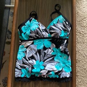 Swimwear Top,adjustable strap,built in bra cups,Size 12, 89% nylon & 11% spandex